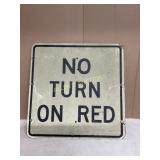 NO TURN ON RED SIGN