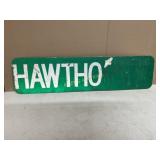 HAWTHORN AVE METAL SIGN