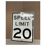 SPEED LIMIT METAL SIGN