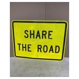 METAL SHARE THE ROAD SIGN