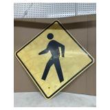 METAL PEDESTRIAN SIGN