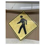 METAL PEDESTRIAN SIGN