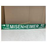 MISENHEIMER ROAD METAL SIGN