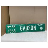 GADSON ROAD METAL SIGN