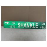 SHANKLE ROAD METAL SIGN