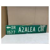 AZALEA CIRCLE METAL SIGN
