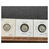 3 SILVER MERCURY DIMES
