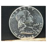 1962 SILVER FRANKLIN HALF DOLLAR