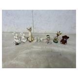 CERAMIC CATS SKUNKS BIRD AND BEAR CANISTER