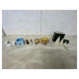 SNOW BABIES PRECIOUS MOMENTS  RABBIT WAGON WOOD