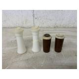 2 SETS OF SALT AND PEPPER SHAKERS