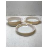 3 KING PEACH LUSTER FIRE KING DISHES