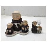 4 PIECES OF GOEBEL FRIAR TUCK MONK KITCHEN SET