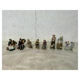 9 PORCELAIN FIGURINES