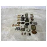 33 BELT BUCKLES SOME WITH STONES