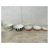 5 ENAMEL CATGRINEHOLM BOWLS