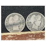 1916 1991 BARBER SILVER QUARTERS