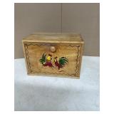 SKALNY ROOSTER WOODEN BREAD BOX