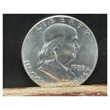 1959 SILVER FRANKLIN HALF DOLLAR
