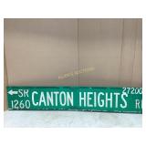 CANTON HEIGHTS RD METAL SIGN