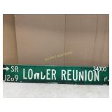 LOWER REUION RD METAL SIGN