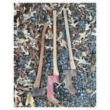 Three Vintage Broad Axes & Adzes