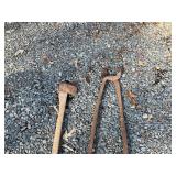 Rustic Axe and Log Hook Tools