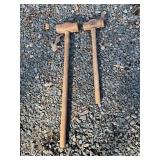 Pair of Vintage Wooden Handle Sledgehammers