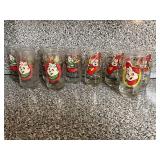 Set of 8 Glasses Featuring Alvin and the Chipmunks