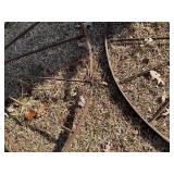 Pair of Vintage Iron Spoked Wagon Wheels