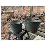 2 GALVANIZED BUCKETS