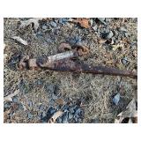 Rusted Chain Binder with Attached Hooks