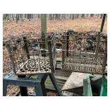 2 METAL MILK CRATES