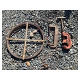 Metal Wheel Section & Two Clamp Tools