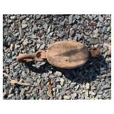 Wood and Metal Pulley Block