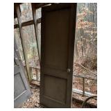 WOODEN DOOR WITH GLASS DOOR KNOB