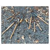 Collection of Vintage Wooden-Handled Garden Tools