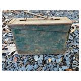 Metal Storage Box Containing Assorted Hardware Pie