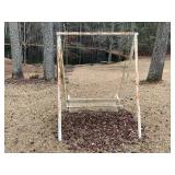 Metal Mesh Outdoor Swing with Stand