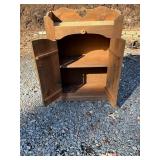 Wooden Cabinet with Heart Cutout Detail