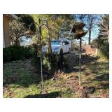 Outdoor Bird Feeding Station with Feeders and Bird