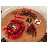 Collection of Decorative Chili Pepper-Themed Items