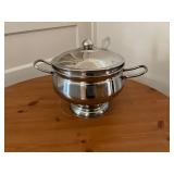 Stainless Steel Soup Tureen with Lid, Handles, and