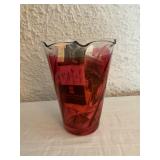 Collection of Matchbooks in Glass Vase