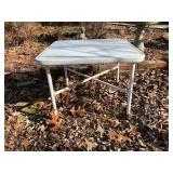 White Metal Outdoor Table