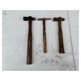 Set of Three Hammers Including a Stanley Cross-Pee