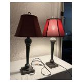 PAIR OF DRAGON FLY LAMPS