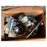 Box of Mixed Power Tools and Accessories