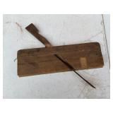 Wooden Rabbet Plane with Blade