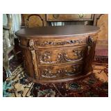 POWELL HAEVILY CARVED CREDENZA